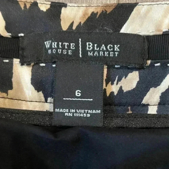 ❤️2/$30❤️White House Black  Market Leopard Print Skirt Womens Size US6 - Picture 3 of 6